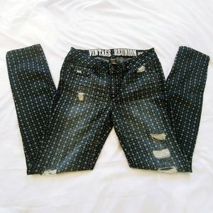 REWASH Vintage Reunion Distressed Skinny Jeans Size 5/27